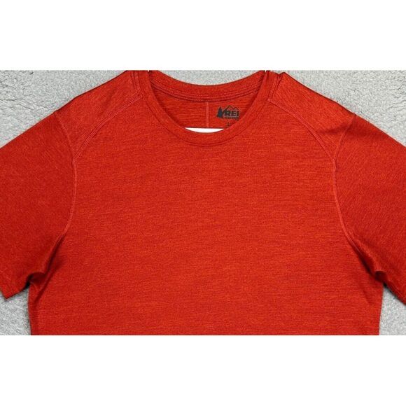 Rei Co-Op Shirt Adult Large Red Crew Neck T-Shirt Tee‎ Short Sleeve Outdoor Mens - Picture 1 of 8